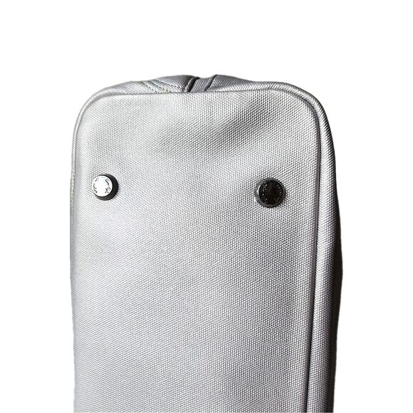 Lug Tempo Tote Vegan Leather Metallic Silver Ice Pop Multicolor Stitching RFID - Picture 9 of 16